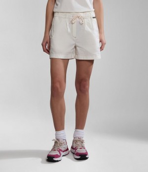 Napapijri Aberdeen Bermuda Shorts Kurze Hose Damen Weiß | FNE-834925