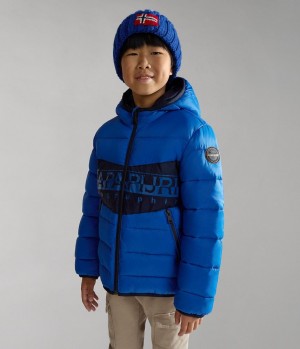 Napapijri Aerons Puffer Jacket (4-16 YEARS) Regenjacken Kinder Blau | ITQ-382195