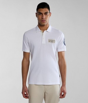 Napapijri Amundsen Short Sleeve Polo Shirt Polo Shirts Herren Weiß | GAV-534892
