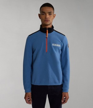 Napapijri Anderby Half-Zip Fleece Fleece Herren Blau | RON-984620