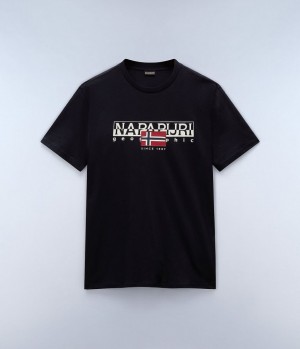 Napapijri Aylmer Short Sleeve T-Shirt T-shirts Herren Schwarz | ZOF-749850