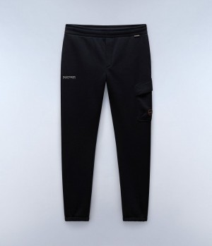 Napapijri Badge Cargo Joggers Jogginghose Herren Schwarz | CAU-706538