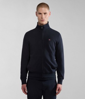 Napapijri Balis Full-Zip Summer Sweatshirt Sweatshirts Herren Schwarz | GJQ-728436