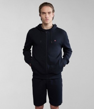 Napapijri Balis Summer Full-Zip Hoodie Hoodie Herren Schwarz | TJQ-045367