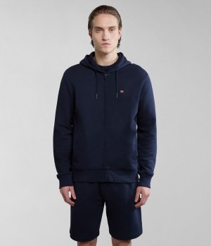 Napapijri Balis Summer Full-Zip Hoodie Hoodie Herren Dunkelblau | MVC-139752