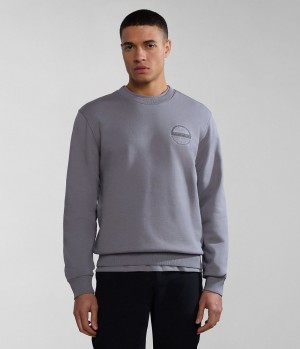Napapijri Bollo Summer Sweatshirt Sweatshirts Herren Grau | EMJ-012649