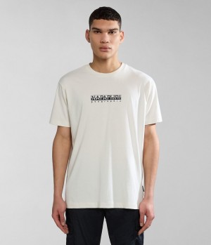 Napapijri Box Short Sleeve T-Shirt T-shirts Herren Weiß | NMO-139458