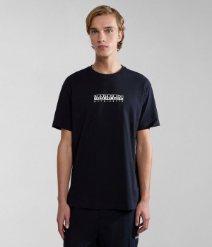 Napapijri Box Short Sleeve T-Shirt T-shirts Herren Schwarz | IYM-693047
