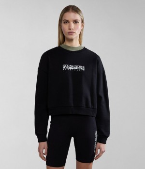 Napapijri Box Sweatshirt Sweatshirts Damen Schwarz | GFA-261894