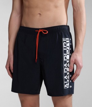 Napapijri Box Swimming Trunks Schwimmhose Herren Schwarz | ESP-649021