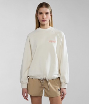 Napapijri Boyd Sweatshirt Sweatshirts Damen Weiß | MJH-365791