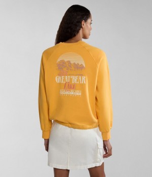 Napapijri Boyd Sweatshirt Sweatshirts Damen Gelb | GOY-938401