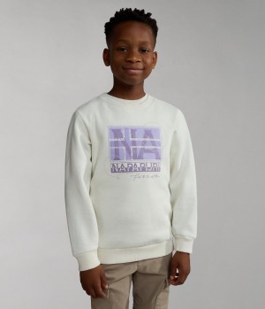 Napapijri Brunt Sweatshirt (4-16 YEARS) Sweatshirts Kinder Weiß | ATN-162358