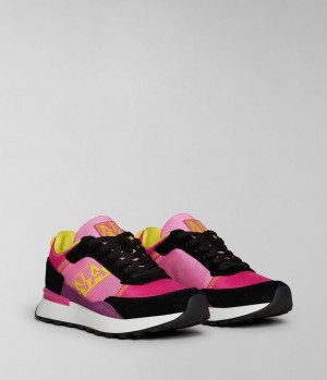 Napapijri Carley Trainers Sportschuhe Damen Schwarz Rosa | XKA-964702