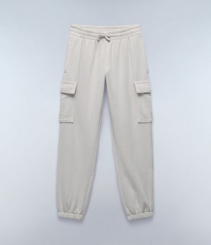 Napapijri Castor Joggers Jogginghose Damen Beige Silber | XIW-217864