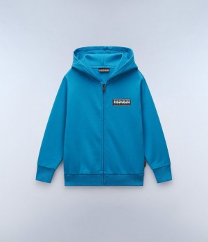Napapijri Chamois Full-Zip Hoodie (4-16 YEARS) Hoodie Kinder Blau | WXZ-967430
