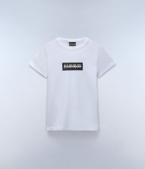 Napapijri Chamois Short Sleeve T-Shirt (4-16 YEARS) T-shirts Kinder Weiß | CVZ-742096