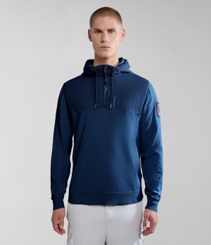 Napapijri Circular Hoodie by Moreno Ferrari Hoodie Herren Dunkelblau | ONS-608513