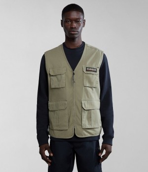 Napapijri Colden Vest Gilet Herren Grün | YZK-602951