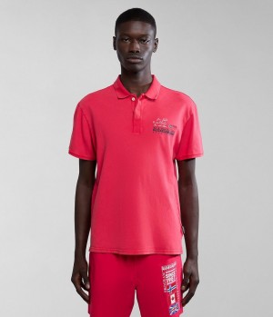Napapijri Colville Short Sleeve Polo Shirt Polo Shirts Herren Rot | QDM-258476