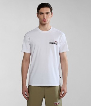 Napapijri Colville Short Sleeve T-Shirt T-shirts Herren Weiß | BGM-956824
