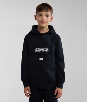 Napapijri Cree Hoodie (4-16 YEARS) Hoodie Kinder Schwarz | IJT-962475