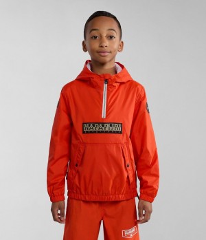 Napapijri Cree Packable Anorak (4-16 YEARS) Anoraks Kinder Orange | BGK-674538