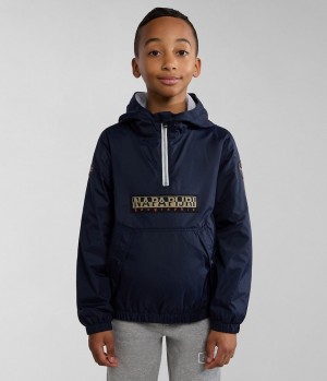 Napapijri Cree Packable Anorak (4-16 YEARS) Anoraks Kinder Dunkelblau | UQC-574609