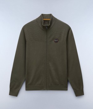 Napapijri Derri Full-Zip Jumper Zip Jumpers Herren Grün | TGM-072984