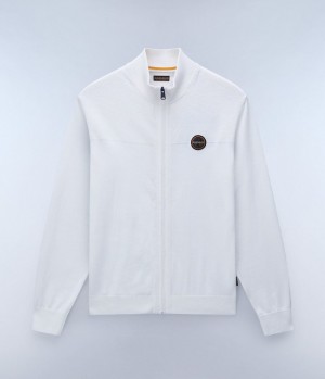 Napapijri Derri Full-Zip Jumper Zip Jumpers Herren Weiß | GEB-789146