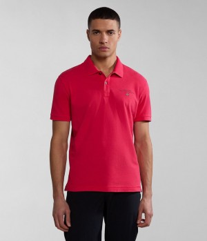 Napapijri Elbas Short Sleeve Pique Polo Shirt Polo Shirts Herren Rot | XOG-372854