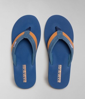 Napapijri Elm Flip-Flops Pantoletten Herren Dunkelblau | ANI-961207