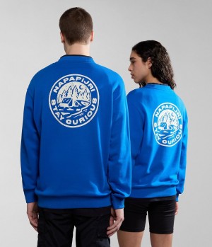 Napapijri Faber Sweatshirt Sweatshirts Damen Blau | IKG-169832