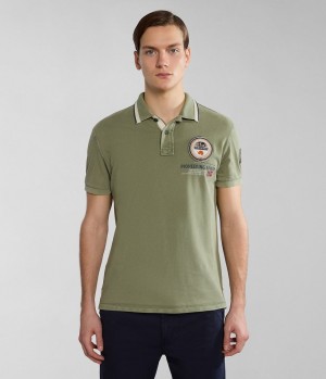 Napapijri Gandy Short Sleeve Polo Shirt Polo Shirts Herren Grün | UES-023196