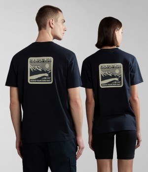 Napapijri Gouin Short Sleeve T-Shirt T-shirts Herren Schwarz | HQI-508937