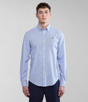 Napapijri Graie Long Sleeve Shirt Hemd Herren Blau | KQU-152098