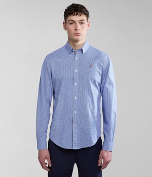 Napapijri Graie Long Sleeve Shirt Hemd Herren Blau | EBG-530926