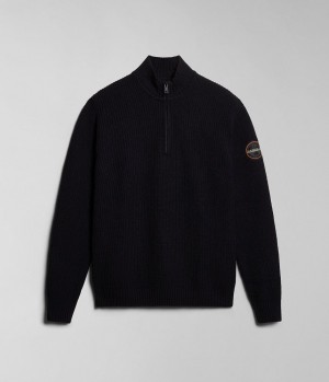 Napapijri Gwich Half-Zip Jumper Zip Jumpers Herren Dunkelblau | ZQK-873695