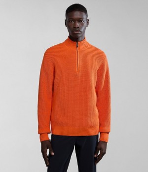 Napapijri Gwich Half-Zip Jumper Zip Jumpers Herren Orange | YAI-401678