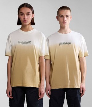 Napapijri Howard Short Sleeve T-Shirt T-shirts Damen Beige | LBV-760239
