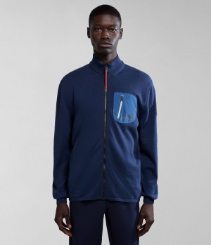 Napapijri Huron Full-Zip Jumper Zip Jumpers Herren Dunkelblau | DYE-634570