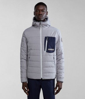 Napapijri Huron Packable Puffer Jacket Short Jackets Herren Grau | PFM-102735
