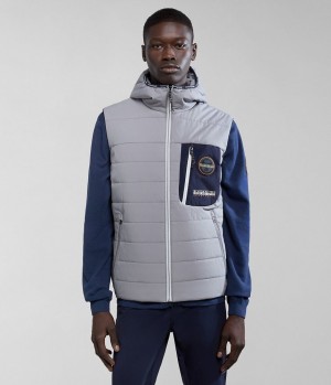 Napapijri Huron Packable Vest Gilet Herren Grau | RFZ-208695