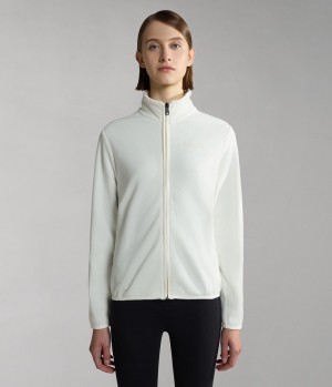 Napapijri Iaato Full-Zip Fleece Fleece Damen Weiß | ZKD-261845