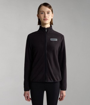 Napapijri Iaato Full-Zip Fleece Fleece Damen Schwarz | MEN-130489