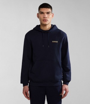 Napapijri Iaato Summer Hoodie Hoodie Herren Dunkelblau | YHB-407631