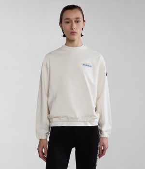 Napapijri Keith Sweatshirt Sweatshirts Damen Weiß | SXH-805679
