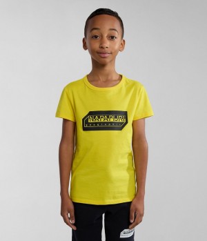 Napapijri Kitik Short Sleeve T-Shirt (4-16 YEARS) T-shirts Kinder Gelb | BXT-730845