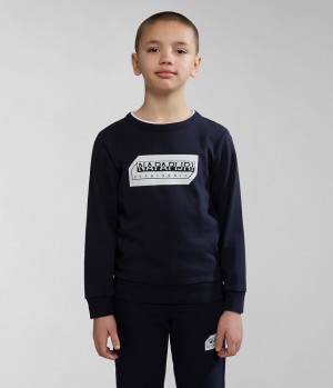 Napapijri Kitik Sweatshirt (4-16 YEARS) Sweatshirts Kinder Dunkelblau | WTR-902458