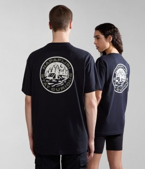 Napapijri Kotcho Short Sleeve T-Shirt T-shirts Damen Schwarz | GOD-534629